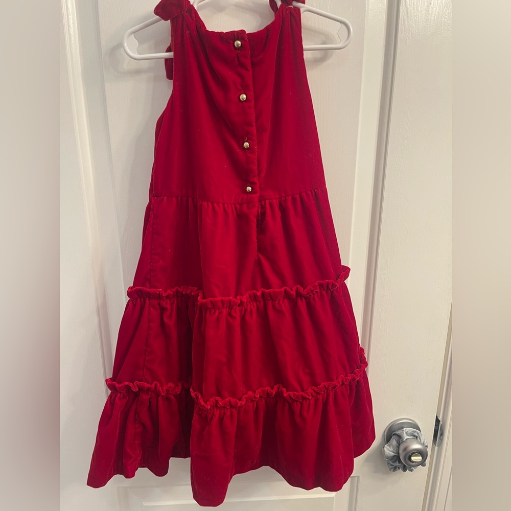 Janie and Jack Ruby Tiered Velvet Dress - Picture 2 of 6